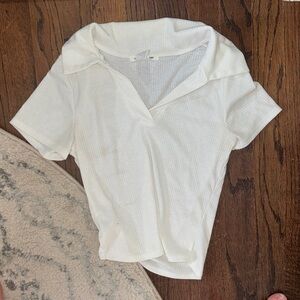 T.J.Maxx White Collared Blouse